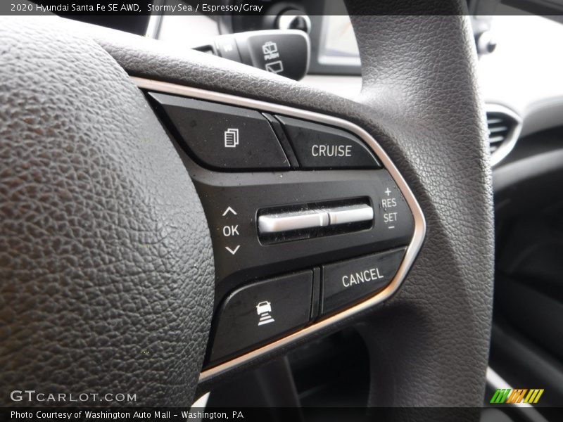 Stormy Sea / Espresso/Gray 2020 Hyundai Santa Fe SE AWD