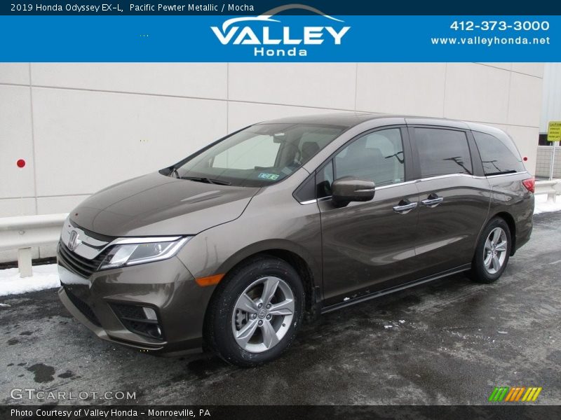 Pacific Pewter Metallic / Mocha 2019 Honda Odyssey EX-L