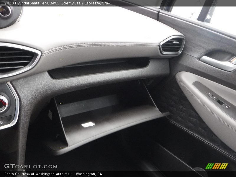 Stormy Sea / Espresso/Gray 2020 Hyundai Santa Fe SE AWD