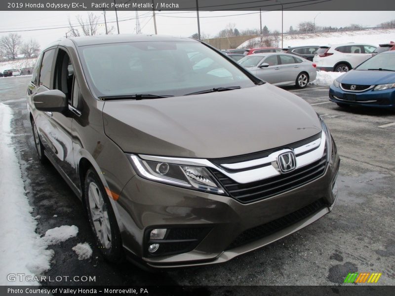 Pacific Pewter Metallic / Mocha 2019 Honda Odyssey EX-L