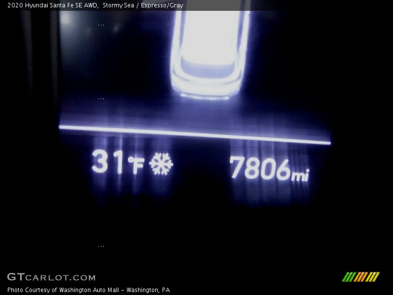 Stormy Sea / Espresso/Gray 2020 Hyundai Santa Fe SE AWD