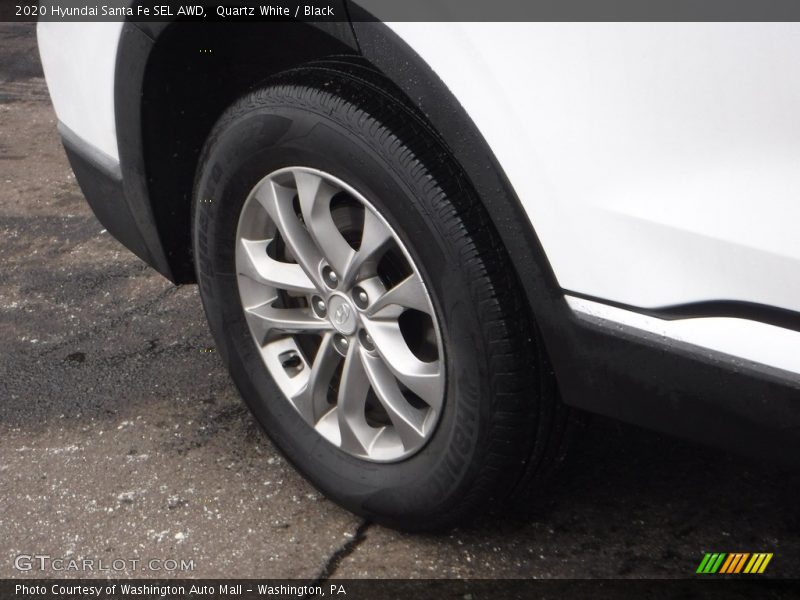 Quartz White / Black 2020 Hyundai Santa Fe SEL AWD