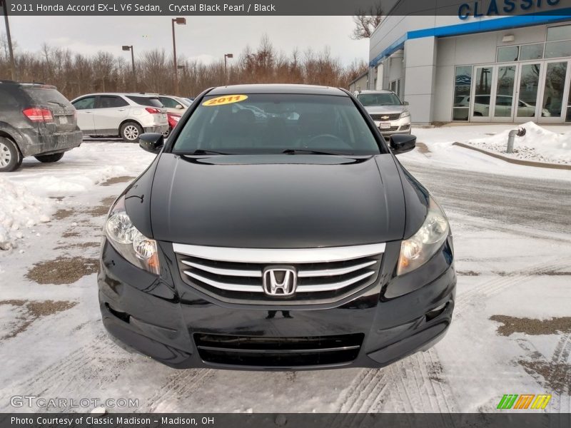 Crystal Black Pearl / Black 2011 Honda Accord EX-L V6 Sedan