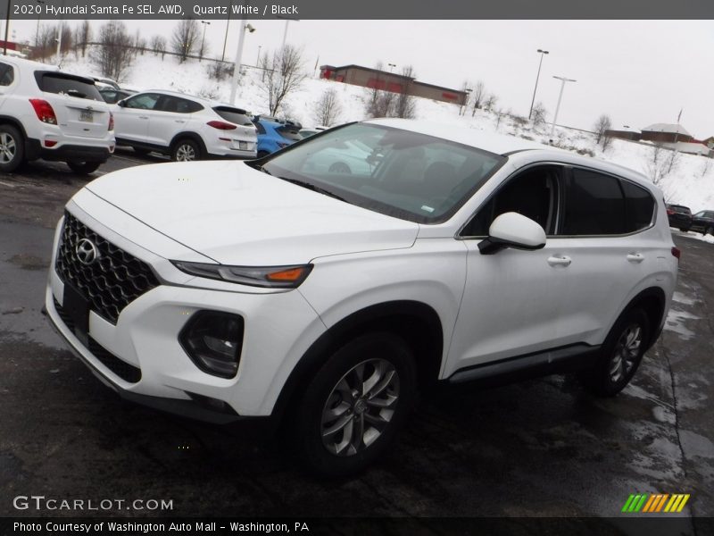 Quartz White / Black 2020 Hyundai Santa Fe SEL AWD