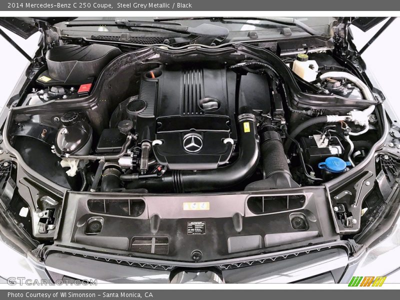 Steel Grey Metallic / Black 2014 Mercedes-Benz C 250 Coupe