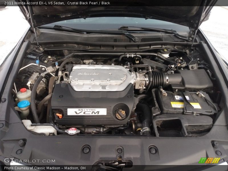 Crystal Black Pearl / Black 2011 Honda Accord EX-L V6 Sedan