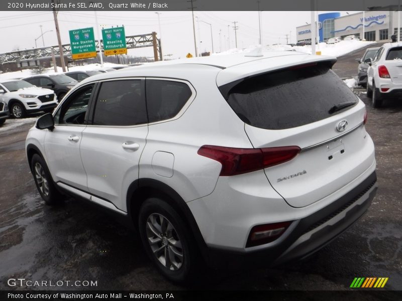 Quartz White / Black 2020 Hyundai Santa Fe SEL AWD