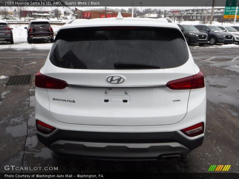 Quartz White / Black 2020 Hyundai Santa Fe SEL AWD