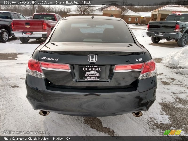 Crystal Black Pearl / Black 2011 Honda Accord EX-L V6 Sedan