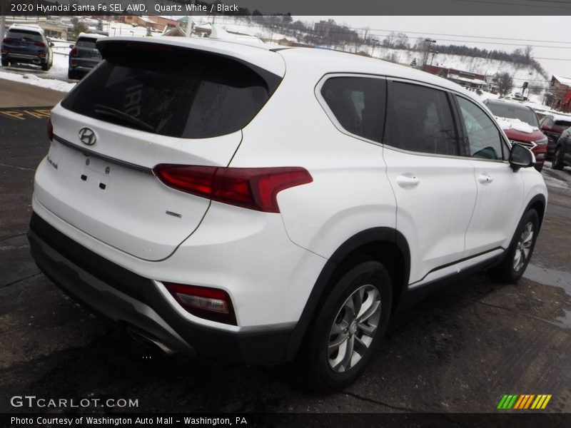 Quartz White / Black 2020 Hyundai Santa Fe SEL AWD