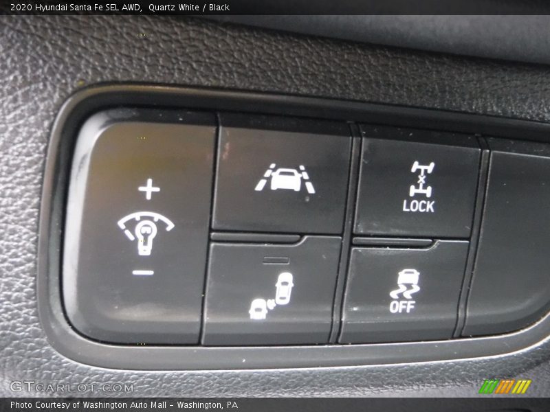 Quartz White / Black 2020 Hyundai Santa Fe SEL AWD