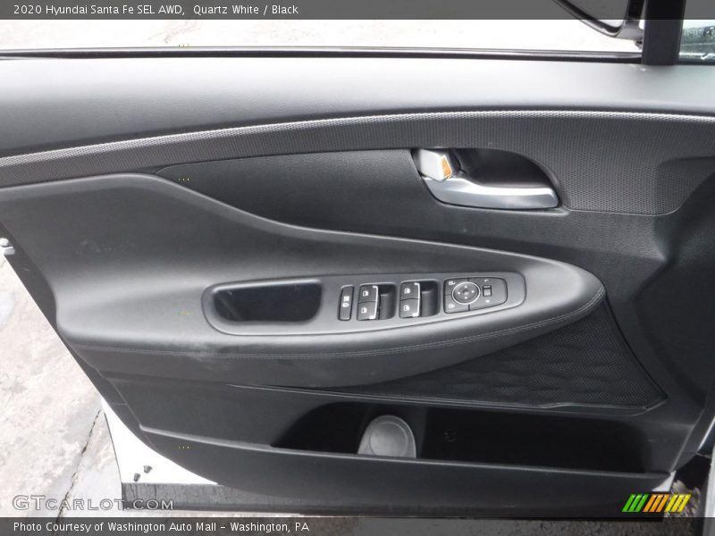 Quartz White / Black 2020 Hyundai Santa Fe SEL AWD