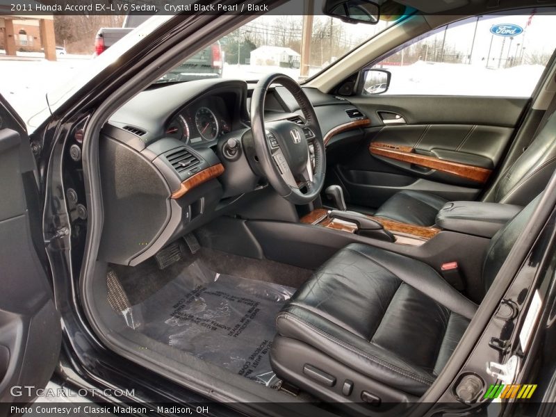 Crystal Black Pearl / Black 2011 Honda Accord EX-L V6 Sedan