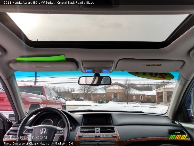 Crystal Black Pearl / Black 2011 Honda Accord EX-L V6 Sedan