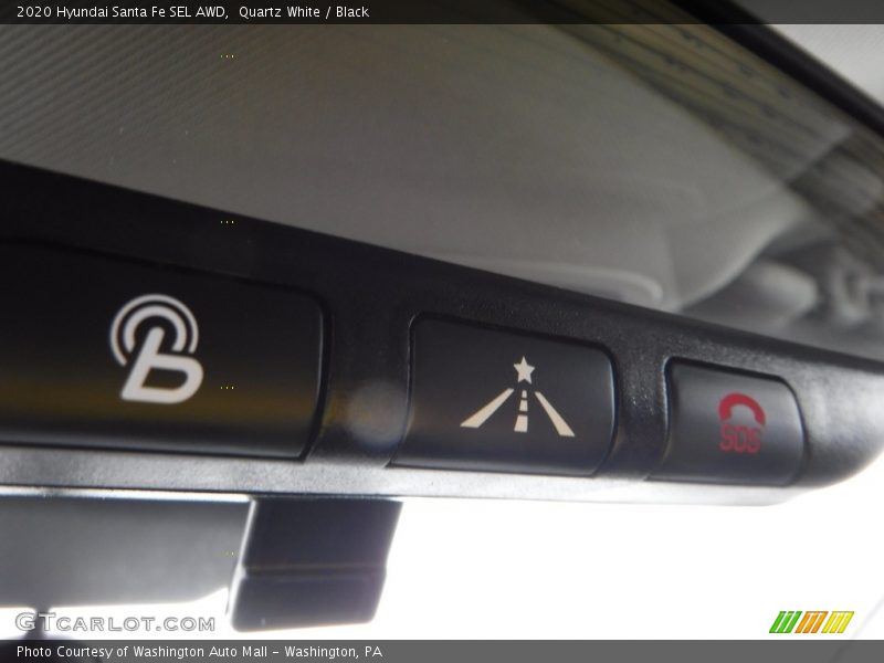 Quartz White / Black 2020 Hyundai Santa Fe SEL AWD