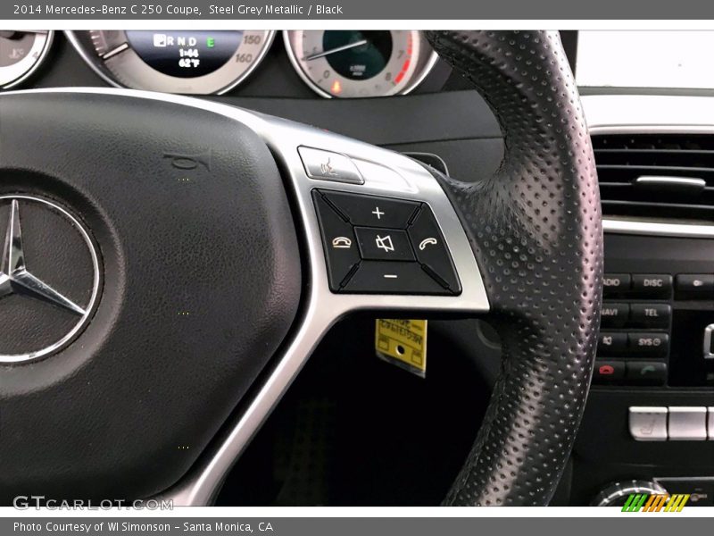 Steel Grey Metallic / Black 2014 Mercedes-Benz C 250 Coupe