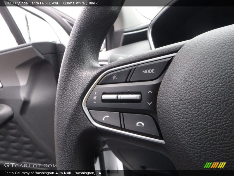 Quartz White / Black 2020 Hyundai Santa Fe SEL AWD