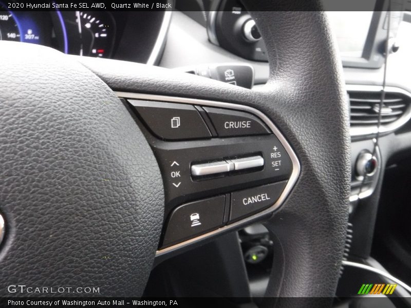 Quartz White / Black 2020 Hyundai Santa Fe SEL AWD
