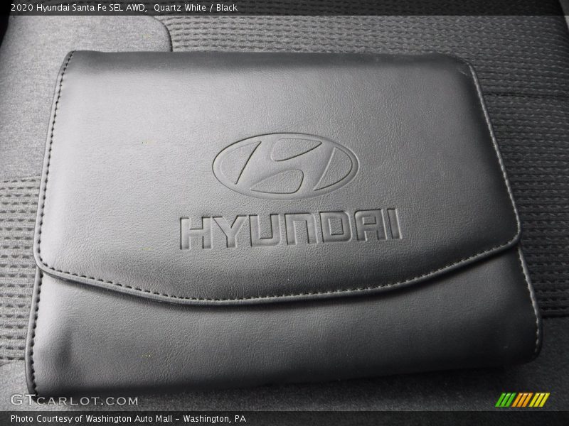 Quartz White / Black 2020 Hyundai Santa Fe SEL AWD