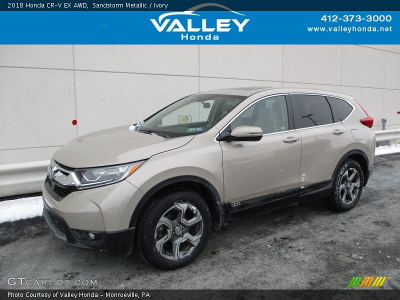 Sandstorm Metallic / Ivory 2018 Honda CR-V EX AWD
