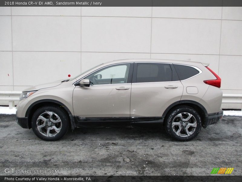 Sandstorm Metallic / Ivory 2018 Honda CR-V EX AWD