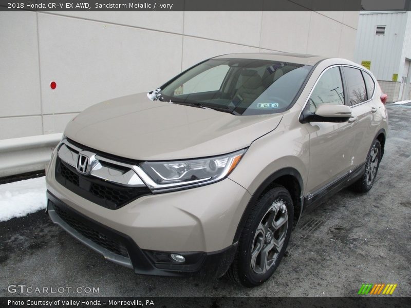 Sandstorm Metallic / Ivory 2018 Honda CR-V EX AWD