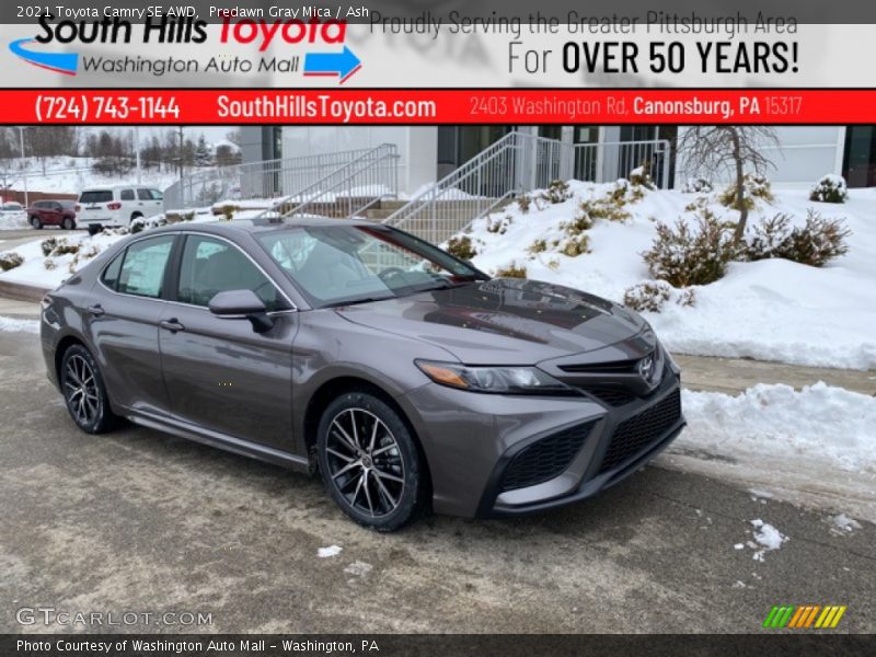 Predawn Gray Mica / Ash 2021 Toyota Camry SE AWD