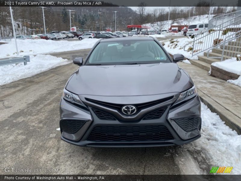 Predawn Gray Mica / Ash 2021 Toyota Camry SE AWD