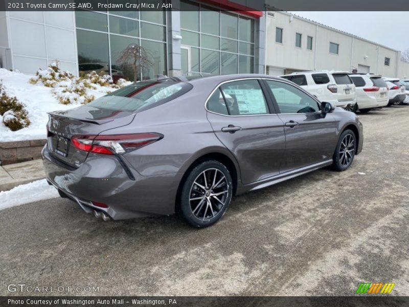 Predawn Gray Mica / Ash 2021 Toyota Camry SE AWD