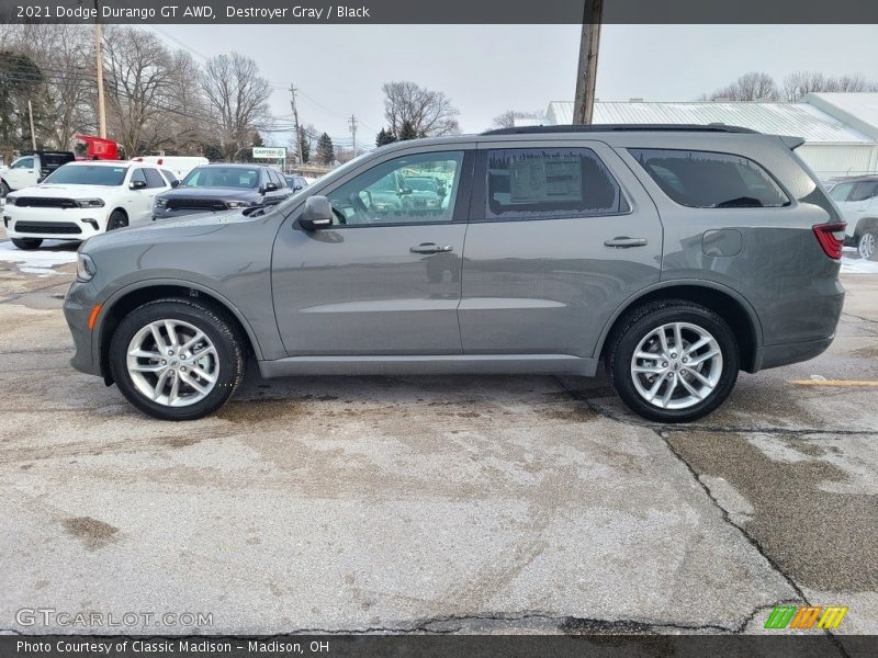 Destroyer Gray / Black 2021 Dodge Durango GT AWD