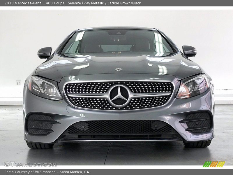Selenite Grey Metallic / Saddle Brown/Black 2018 Mercedes-Benz E 400 Coupe