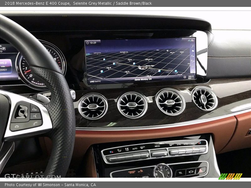 Selenite Grey Metallic / Saddle Brown/Black 2018 Mercedes-Benz E 400 Coupe