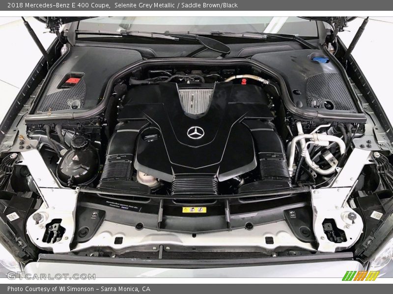 Selenite Grey Metallic / Saddle Brown/Black 2018 Mercedes-Benz E 400 Coupe
