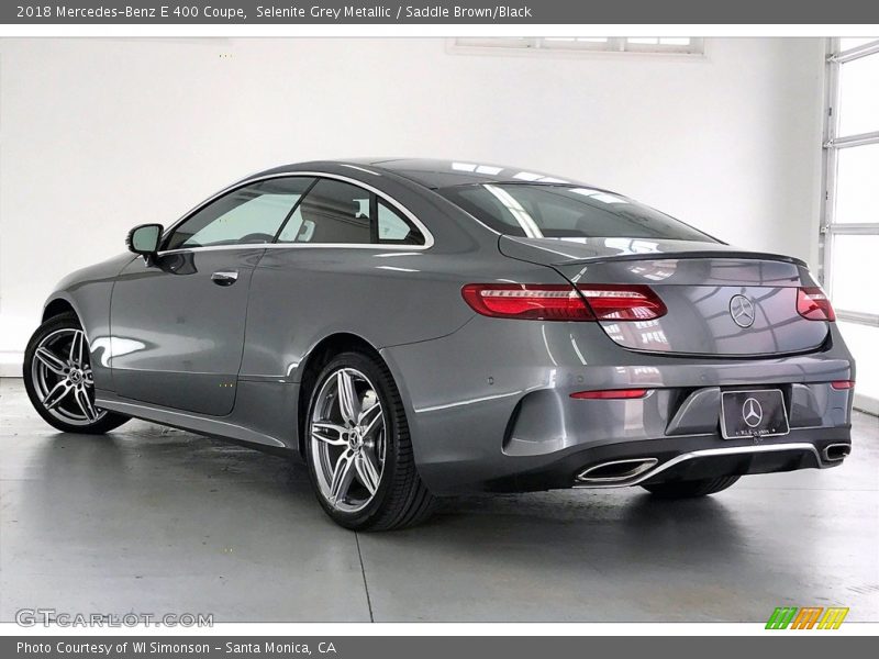 Selenite Grey Metallic / Saddle Brown/Black 2018 Mercedes-Benz E 400 Coupe