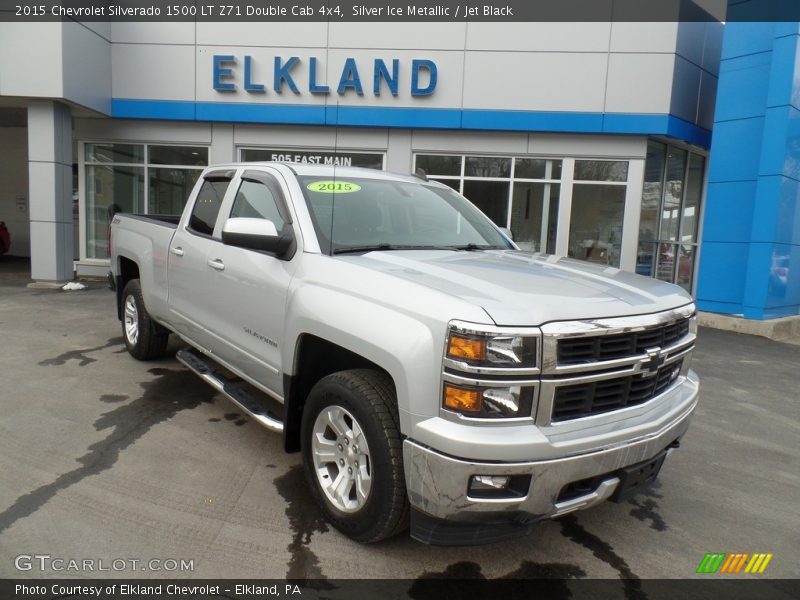 Silver Ice Metallic / Jet Black 2015 Chevrolet Silverado 1500 LT Z71 Double Cab 4x4