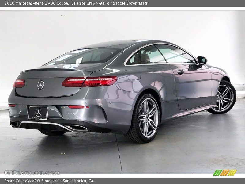 Selenite Grey Metallic / Saddle Brown/Black 2018 Mercedes-Benz E 400 Coupe