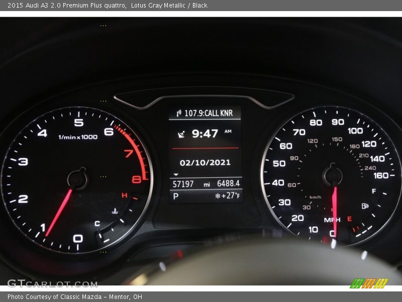 Lotus Gray Metallic / Black 2015 Audi A3 2.0 Premium Plus quattro