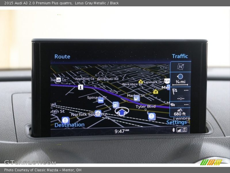 Lotus Gray Metallic / Black 2015 Audi A3 2.0 Premium Plus quattro