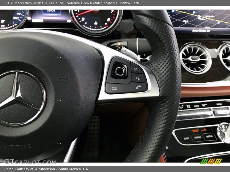 Selenite Grey Metallic / Saddle Brown/Black 2018 Mercedes-Benz E 400 Coupe