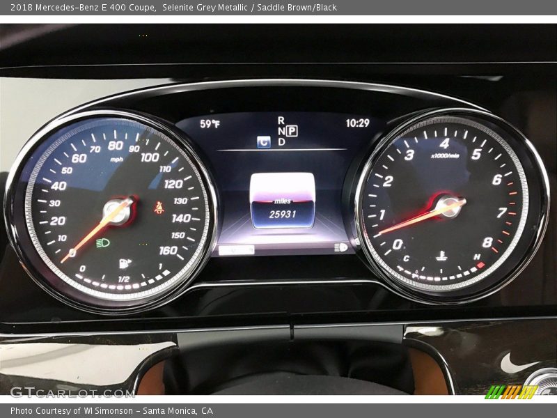 Selenite Grey Metallic / Saddle Brown/Black 2018 Mercedes-Benz E 400 Coupe