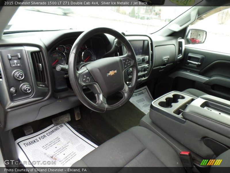 Silver Ice Metallic / Jet Black 2015 Chevrolet Silverado 1500 LT Z71 Double Cab 4x4