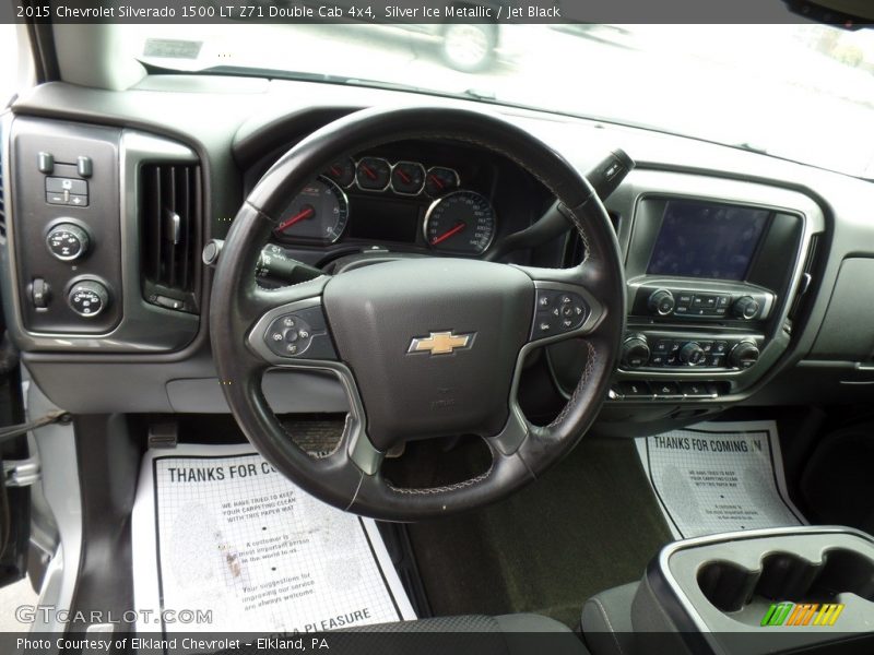 Silver Ice Metallic / Jet Black 2015 Chevrolet Silverado 1500 LT Z71 Double Cab 4x4