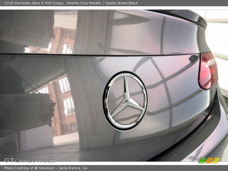 Selenite Grey Metallic / Saddle Brown/Black 2018 Mercedes-Benz E 400 Coupe