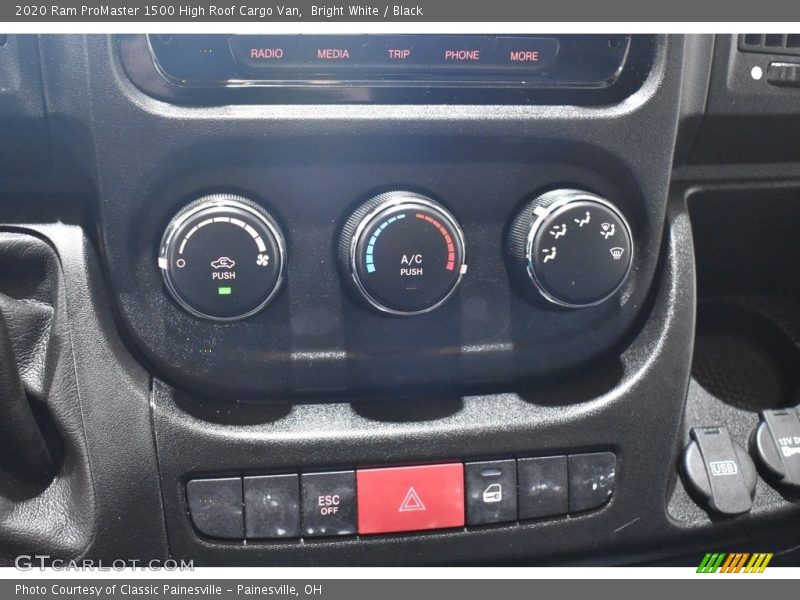 Bright White / Black 2020 Ram ProMaster 1500 High Roof Cargo Van