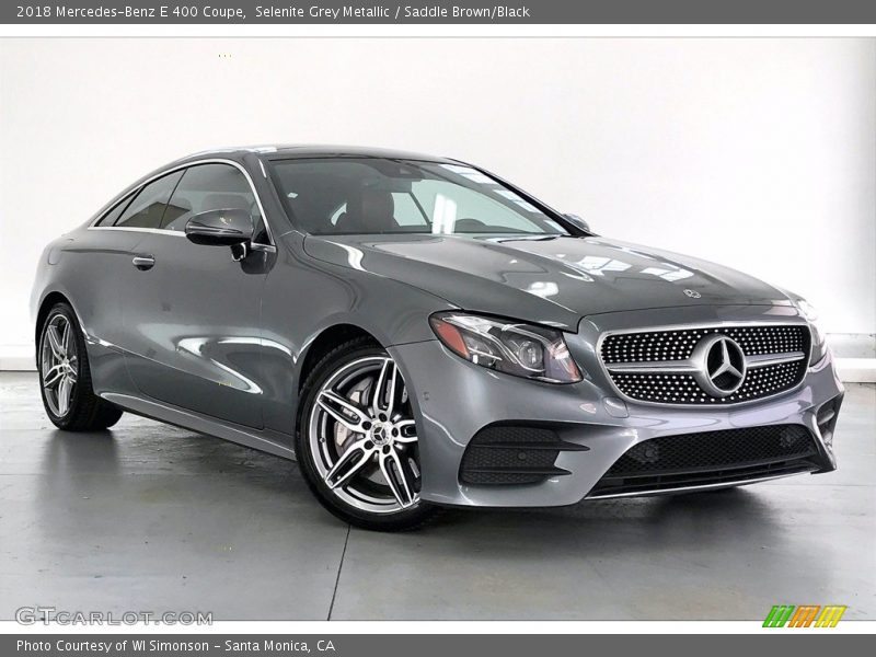 Selenite Grey Metallic / Saddle Brown/Black 2018 Mercedes-Benz E 400 Coupe