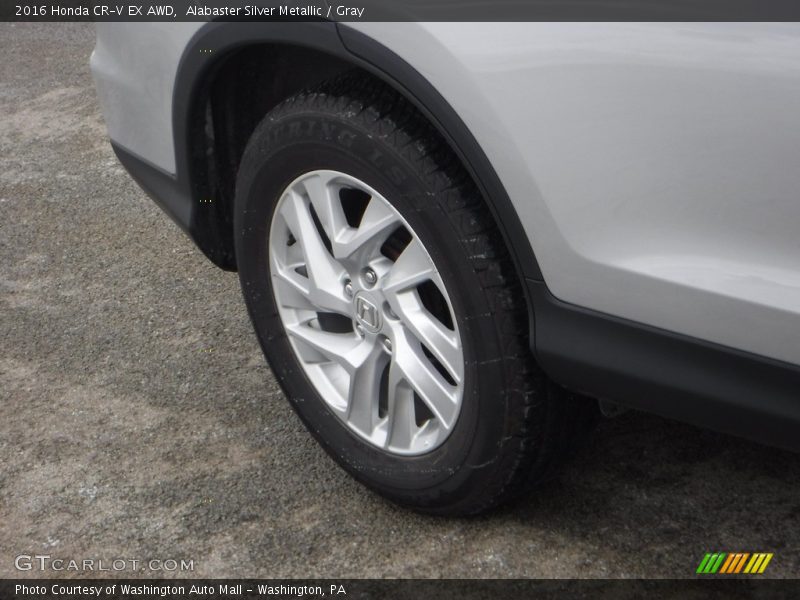 Alabaster Silver Metallic / Gray 2016 Honda CR-V EX AWD