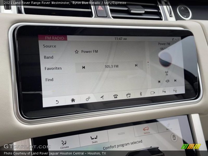 Byron Blue Metallic / Ivory/Espresso 2021 Land Rover Range Rover Westminster