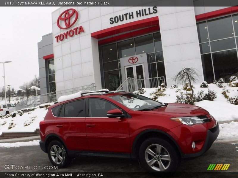 Barcelona Red Metallic / Black 2015 Toyota RAV4 XLE AWD