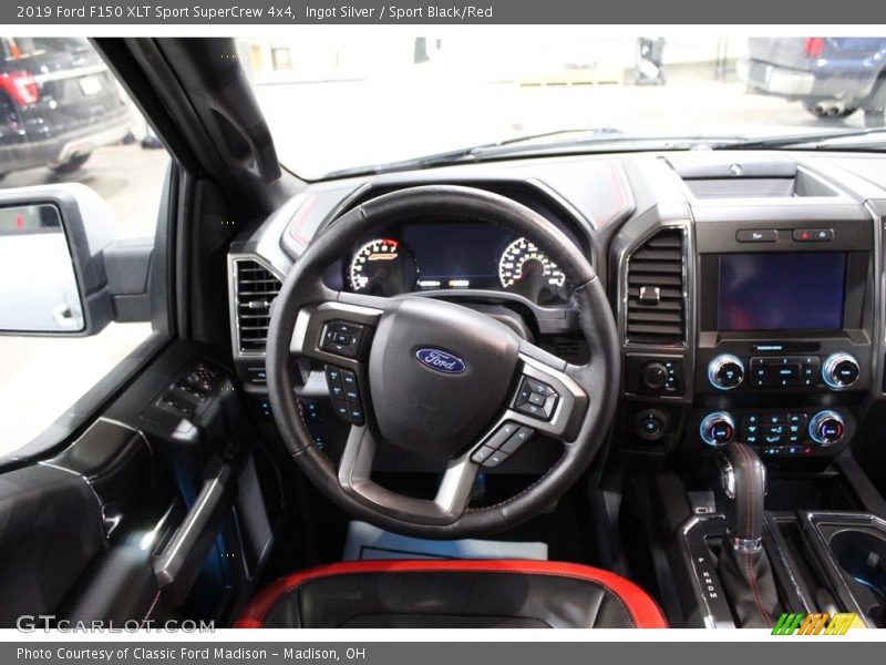 Ingot Silver / Sport Black/Red 2019 Ford F150 XLT Sport SuperCrew 4x4