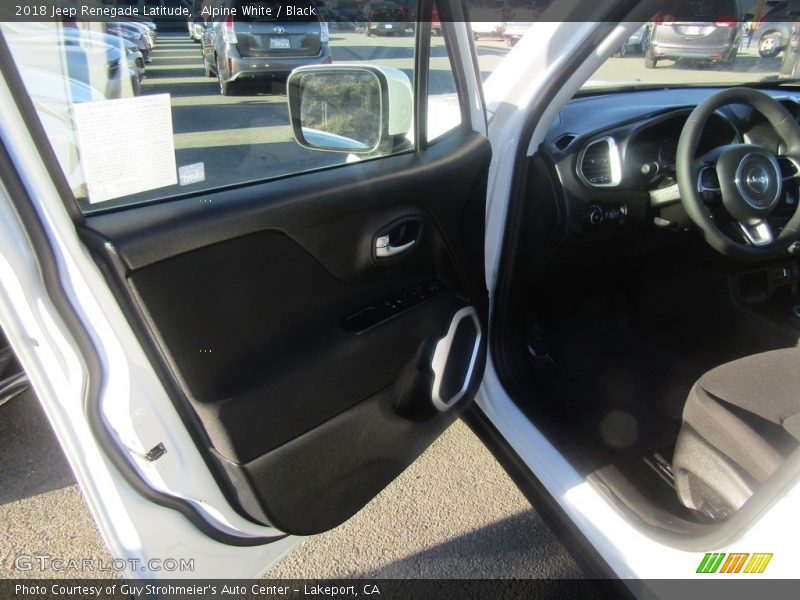 Alpine White / Black 2018 Jeep Renegade Latitude